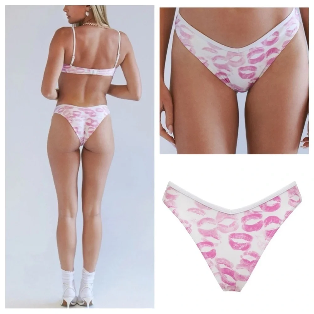 New! Frankies Bikinis X SYDNEY SWEENEY Enzo Cheeky Bikini Bottom 10719